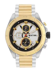 EXTRI Men Dial & Stainless Steel Bracelet Style Straps Analogue Watch X6074-A