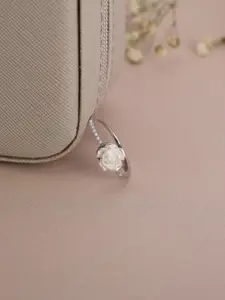 Laviscart Rhodium-Plated Adjustable Finger Ring