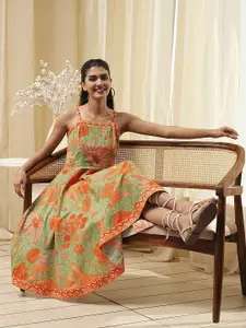 Biba Floral Print Maxi Dress