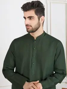 House of Pataudi Embroidered Cotton Straight Kurta