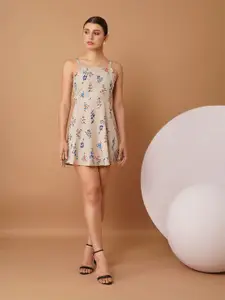 Chemistry Floral Print Crepe A-Line Mini Dress