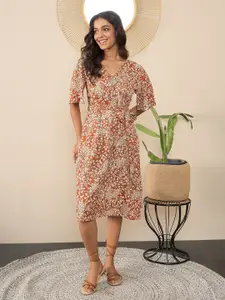 Chemistry Floral Print Crepe Dress