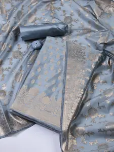 Meena Bazaar Art Silk Unstitched Dress Material