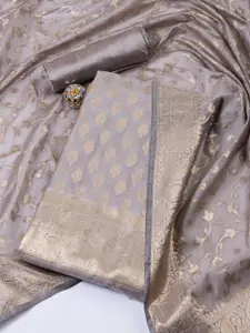 Meena Bazaar Art Silk Unstitched Dress Material