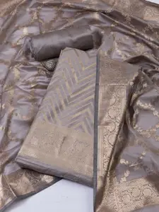 Meena Bazaar Art Silk Unstitched Dress Material