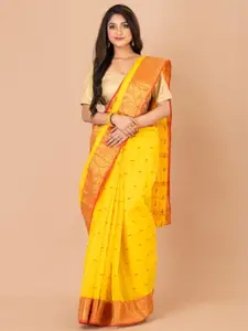 Laa Calcutta Ethnic Motifs Pure Cotton Taant Saree