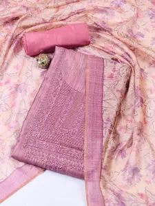 Meena Bazaar Printed Art Silk Unstitched Dress Material