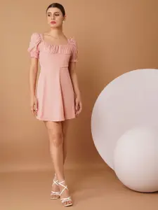 Chemistry Cold-Shoulder Crepe Fit & Flare Mini Dress