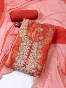 Meena Bazaar Embroidered Unstitched Dress Material