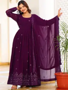 Fashion Basket Embroidered Anarkali Maxi Dress