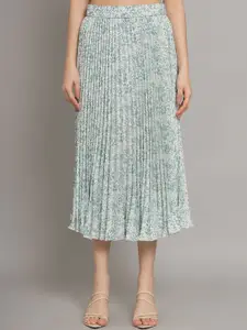 OTABU Pleated A-Line Midi Skirt