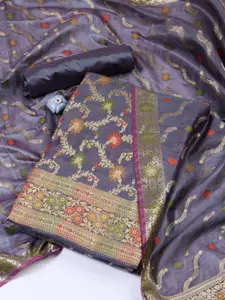 Meena Bazaar Art Silk Unstitched Dress Material