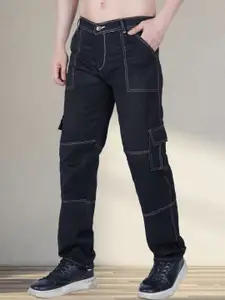 LINARIA Men Classic Tapered Fit Slash Knee Jeans