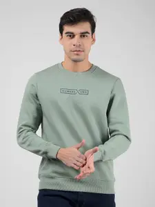 Numero Uno Men Solid Round Neck Front Open Zipper Sweatshirt