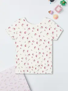 max Girls Floral Printed Cotton Top