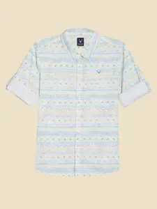 Allen Solly Junior Boys Slim Fit Opaque Printed Casual Shirt