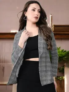 ZEUGEN Checked Long Sleeves Shrug