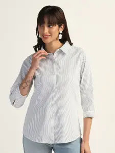 TAHVO Women Comfort Striped Casual Shirt