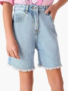 Juniors by Babyshop Girls Cotton Regular Fit Denim Shorts