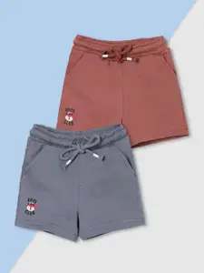 max Boys Pack of 2 Regular Fit Mid-Rise Shorts