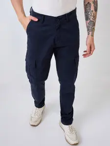 SPYKAR Men Cotton Mid Rise Cargo Trousers