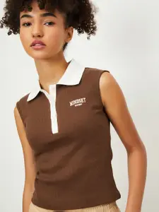 max Women Solid Round Neck Cotton T-shirt