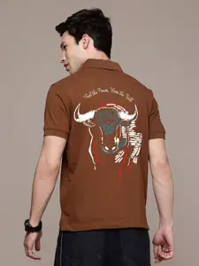 Moda Rapido Men Printed Polo Collar T-shirt