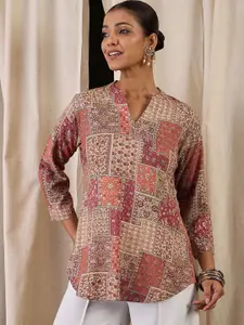 Anouk Women Abstract Printed A-Line Short Kurti