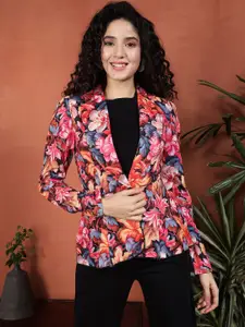 BAESD Floral Printed Single Breasted Blazer