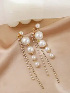 Celestique Contemporary Pearls Drop Earrings