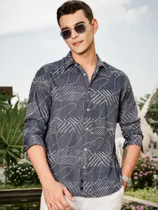 Thomas Scott Men Smart Slim Fit Opaque Printed Casual Shirt