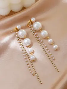 Celestique Contemporary Pearls Drop Earrings