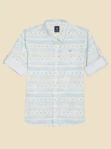 Allen Solly Junior Boys Slim Fit Opaque Printed Casual Shirt