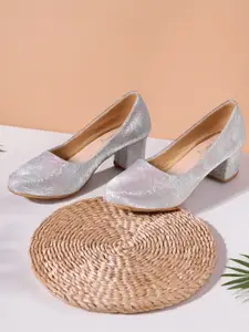 DressBerry Textured Party Block Sandals