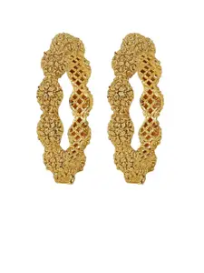 Anouk Set Of 2 Gold Plated Studded  Bangles