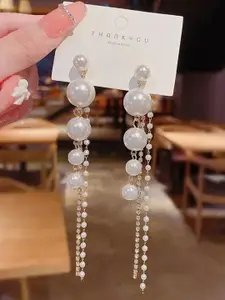 Celestique Contemporary Pearls Drop Earrings