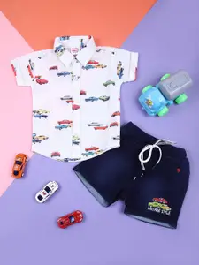 V-Mart Boys Printed Shirt With Shorts