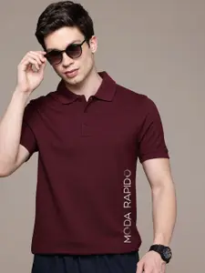 Moda Rapido Men Printed Polo Collar Pockets T-shirt
