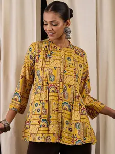 Anouk Women Printed Mandarin Collar Short Kurti