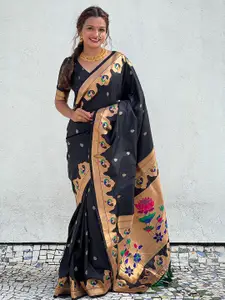 SGF11 Ethnic Motifs Woven Design Zari Pure Silk Kanjeevaram Saree