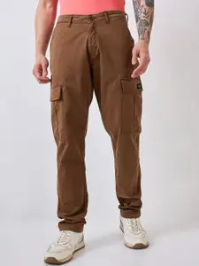 SPYKAR Men Regular Fit Cotton Mid Rise Cargo Trouser