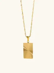ZAISHA 18K Gold Plated Classic Illusion Pendant Necklace