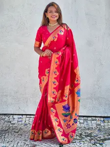 SGF11 Woven Design Zari Pure Silk Kanjeevaram Saree