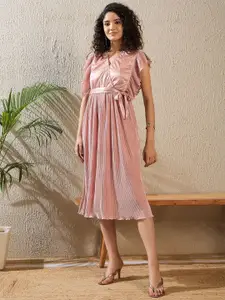 StyleStone Satin Fit & Flare Dress