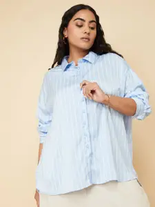 max Women Opaque Striped Casual Shirt