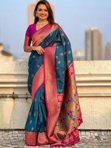SGF11 Woven Design Zari Pure Silk Kanjeevaram Saree