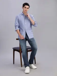 Tommy Hilfiger Men Regular Fit Button-Down Collar Micro Ditsy Printed Cotton Casual Shirt