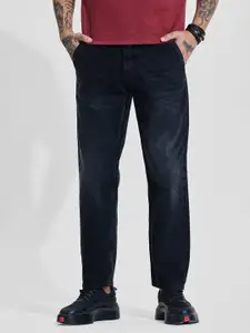 Snitch Men Navy Relaxed Fit Mid-Rise Light Fade Jeans