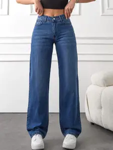 BAESD Women Comfort Wide Leg Light Fade Stretchable Jeans