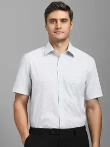 Louis Philippe Men Spread Collar Abstract Printed Cotton Formal Shirt